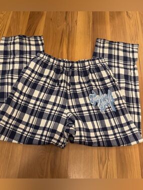 Taylor Swift Navy and White Plaid Longe Pants Pajama Bottoms